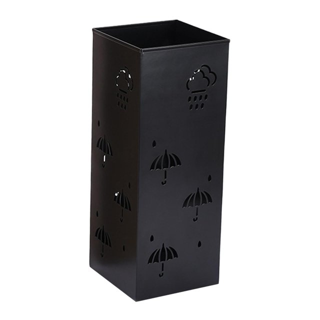 simhoa Metal Umbrella Stand Umbrella Rack Storage Bin for Walking Sticks Hotel Home black