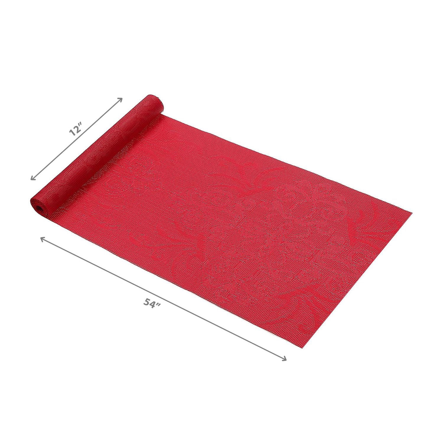 IH Casa Decor Vinyl Table Runner 54" Damask Red - Ensemble De 2