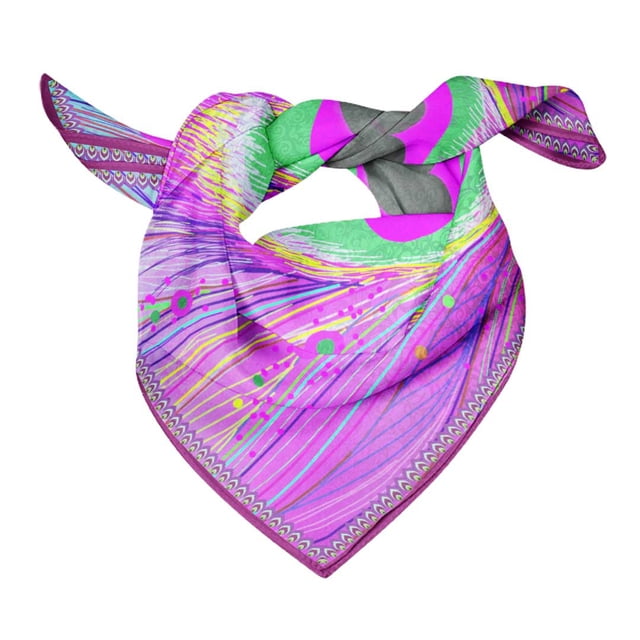 Bimba Cotton Voile Rectangular Printed Scarf Women Wrap Bandanas-40 x 40 Inches