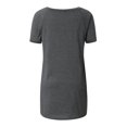 thumbnail image 4 of CEHVOM Femmes Mode Plus Size Print V Cou Manches Courtes T-shirt Blouse, 4 of 6