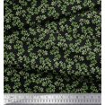 thumbnail image 3 of Soimoi Black polyester Crepe Fabric Leaf Leaves Printed Fabric 1 Yard 42 Inch Wide, 3 of 3