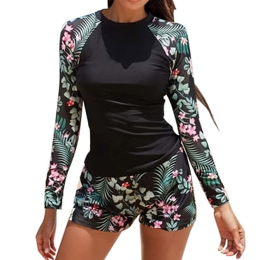 Women'S New Swimsuit Conservative Split Surfing Suit Swimwears Rash Guards L