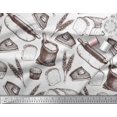 thumbnail image 3 of Soimoi Tissu Satin Modal Rouleau, Imprimé Pain de Blé et Sandwich au Mètre 42 Pouces de Large, 3 of 3