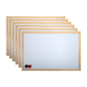 Travaux de bureau Petit tableau blanc en bois magnétique à effacer