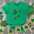 thumbnail image 1 of T-shirts de la Saint-Patrick pour Femmes Mode Col Rond Imprimé Manches Courtes T-shirt Décontracté Ample Hauts Saint-Patrick, 1 of 6