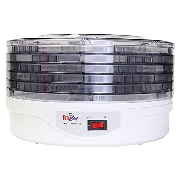 Total Chef Déshydrateur Alimentaire de Comptoir, Séchoir à 5 Plateaux pour Fruits, Jerky