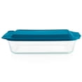 thumbnail image 1 of Pyrex Deep 9x13-Inch Glass Baking Dish with Lid, Deep Casserole Dish, Glass Food Container, Oven, Freezer and Microwave Safe, Clear Container, 1 of 6