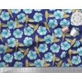 thumbnail image 3 of Soimoi Cotton Poplin Fabric Hummingbird & Floral Print Fabric by the Yard 56 Inch Wide, 3 of 3