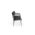 thumbnail image 4 of Lenox Chaise d'Attente de Réception en Acier à 4 Places / Acier Argenté / Gris Foncé, 4 of 5