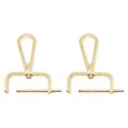 thumbnail image 4 of GUOOL 2 Pieces Snap Hook Swivel Clasp Detachable DIY Bag Strap Hardware Bag Buckle Light Gold, 4 of 9