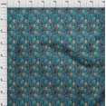 thumbnail image 4 of oneOone Rayon Blue Fabric Kalamkari Sewing Craft Projects Fabric Prints By Yard 56 Inch Wide, 4 of 5
