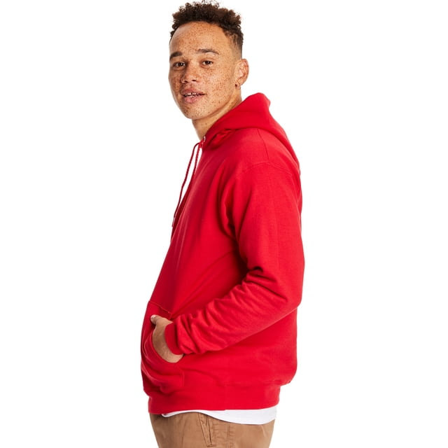 Hanes Chandail à Capuchon en Molleton EcoSmart pour Hommes, 2TG, Rouge Foncé