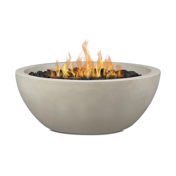 Real Flame Eldora 38" Round Propane Fire Pit in Cloudy Gray