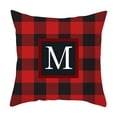 thumbnail image 2 of Yhmxh Pillow Covers Throw Pillow Covers Pillow Protector Twenty Six Letters Christmas Pillowcase Peach Skin Print Cushion Cover Plaid Cushion Pillowcase Peach Skin Pillowcase, 2 of 3
