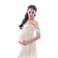 thumbnail image 3 of Baohd Robe de Maternité pour Photographie Robe en Mousseline devant Robes de Grossesse Femmes Vêtements de Séance Photo Accessoire Dentelle Blanc G, 3 of 6