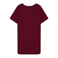 thumbnail image 3 of UPPADA Robe T-Shirt Décontractée d'Été pour Femme Grande Taille Sans Manches Évasée avec Poches Col Ras du Cou Plissée Robe Débardeur Coupe Ample Boho Plage Robes d'Été Bordeaux,TTG, 3 of 5