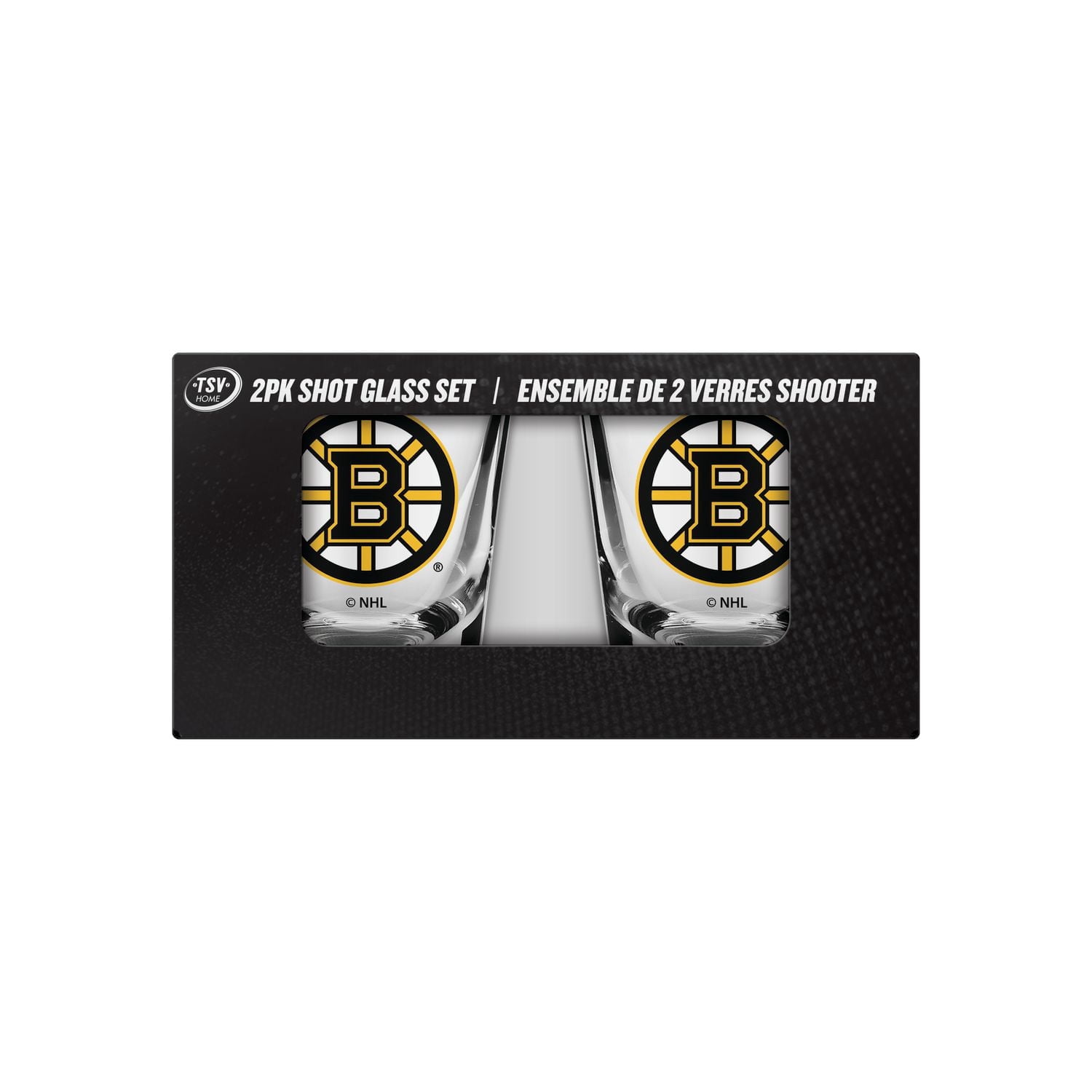 2 VERRE À SHOT SOUS LICENCE OFFICIELLE LNH BOSTON BRUINS