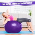 thumbnail image 2 of Exercise Ball 55-75CM Birthing Ball Stability Ball Included Quick Yoga Ball Pump Purple 2,000-Pound Capacity, 2 of 7