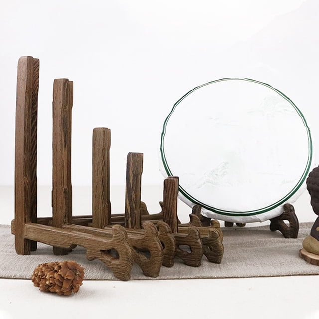 YAOMOBB Chevalet de Table Debout Support d'Assiettes en Bois Robuste Présentoir pour Support Polyvalent de Cadre Photo