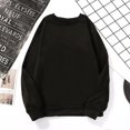 thumbnail image 4 of Blouse Chandail à Manches Longues pour Femmes, Couleur Unie, Coupe Ample, Col Rond, 4 of 8
