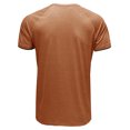 thumbnail image 3 of BOBOGOJP T-Shirts pour Hommes Manches Courtes Décontracté Uni Imprimé Henley (Rouge,G), 3 of 4
