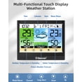 thumbnail image 2 of Geevon Weather Station Wireless Indoor Outdoor Thermometer, Touch LCD Display Digital Thermometer Hygrometer with Heat Index, Dew Point, Comfort Indicator, Alarm Clock and Adjustable Backlight, 2 of 10