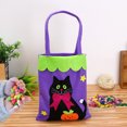 thumbnail image 3 of Sacs à Friandises d'Halloween Non Tissés avec Poignées - Sacs de Cadeaux de Fête « Trick or Treat » Mignons avec Motifs de Chat et d'Araignée Effrayants, Bacs de Collecte de Bonbons Réutilisables pour Enfants Halloween (10,4 X 8,6 Pouces), 3 of 3