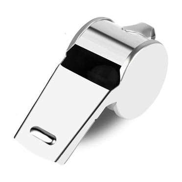 EGNMCR Sifflet en Acier Inoxydable Sifflet de Premiers Soins Sifflet pour Ventilateur Sifflet de Sport en Métal Sifflet d'Arbitre en Métal à 6 Caractères un Sifflet