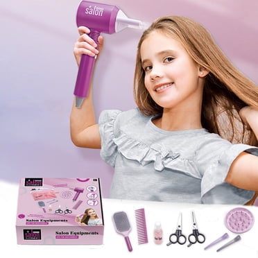 Pisexur Baby Toys Ensemble de Jouets de Coiffure Maison de Jeu pour Filles, Maison de Jeu pour Enfants Sèche-Cheveux Simulé, Salon de Beauté, Jouets Éducatifs pour Garçons et Filles Cadeau