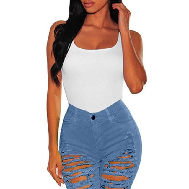 Baberdicy Combinaisons pour Femmes Liquidationï1⁄4sous-Vêtements en Polyester pour Femmes Col Rond Manches Longues Leggings Combinaison Ajustée Justaucorps Haut Gaines Justaucorps Blanc