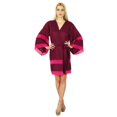 thumbnail image 4 of Bimba Robe Courte en Satin pour Femme pour la Préparation, Kimono de Demoiselle d'Honneur, Cache-Maillot à Manches, 4 of 9