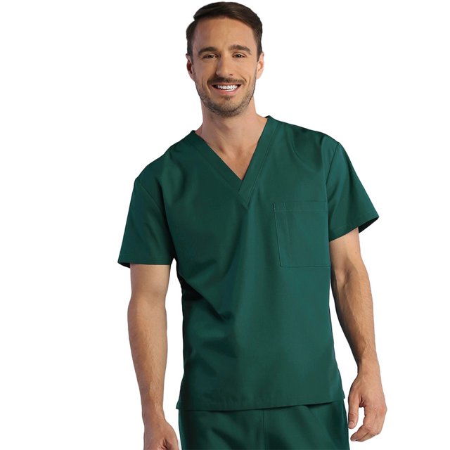 Red Panda Unisex V-Neck Solid Scrub Top