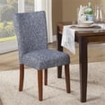 thumbnail image 4 of HomePop Parsons Classic Upholstered Accent Dining Chair, Navy (Set of 2), 4 of 6