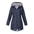 thumbnail image 4 of Chandail à Capuchon Doux Veste Femme Imperméable Manteau de Pluie Imperméable Chandails à Capuchon Extérieur Vert TG, 4 of 4