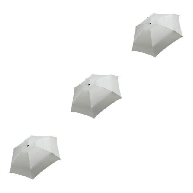 Decodeary Stay Dry In Style Rainproof Umbrellas With Breathable Fabric For Fashionable creamy white 3Set
