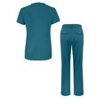 thumbnail image 2 of Adar Scrub Set for Women - Curved V-Neck Scrub Top & Tapered Drawstring Scrub Pants, 2 of 7