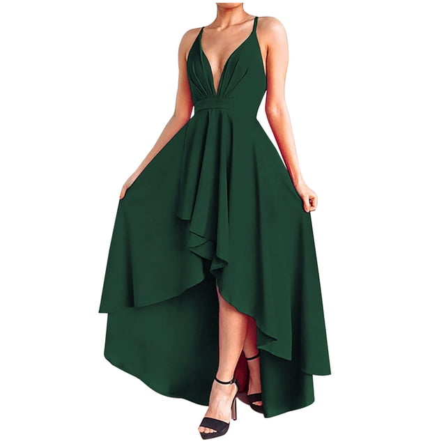 EQWLJWE Robes d'Été pour Femmes 2023 Robes pour Ados Mode Femmes Été Décontracté Uni Col en V Camis Sans Manches Gilet Robe Longue