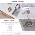 thumbnail image 3 of Stylish Dual Mount 12 ½" Stainless Steel Single Bowl Kitchen Sink with Strainer S-409T, 3 of 13