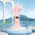 thumbnail image 1 of Limited Time Deal Iumwxz Digital Display Folding Fan USB 5-speed Rechargeable Small Fan Portable Handheld Fan Travel Fan Portable Fan Mini Fan Desk Fan Home Decor, 1 of 8
