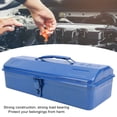 thumbnail image 4 of Coffre à Outils Bleu Boîte à Outils Bleue Structure en Métal Organisateur de Rangement d'Outils Portable au Style Unique Convient au Travail Extérieur Fait de Métal de Haute Qualité, 4 of 7