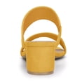 thumbnail image 3 of BLISSFUL STEP Women's Dual Straps Mid Chunky Heel Slide Sandals, 3 of 7