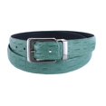 thumbnail image 1 of CTM® Ceinture à Boucle à Pince Réversible en Cuir Mat à Imprimé Croco, 1 of 4