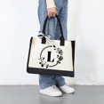 thumbnail image 3 of MesaSe Sac à Main en Toile Mode pour Femmes Imprimé Lettres Fleurs Couleur Frappé Portable, 3 of 6