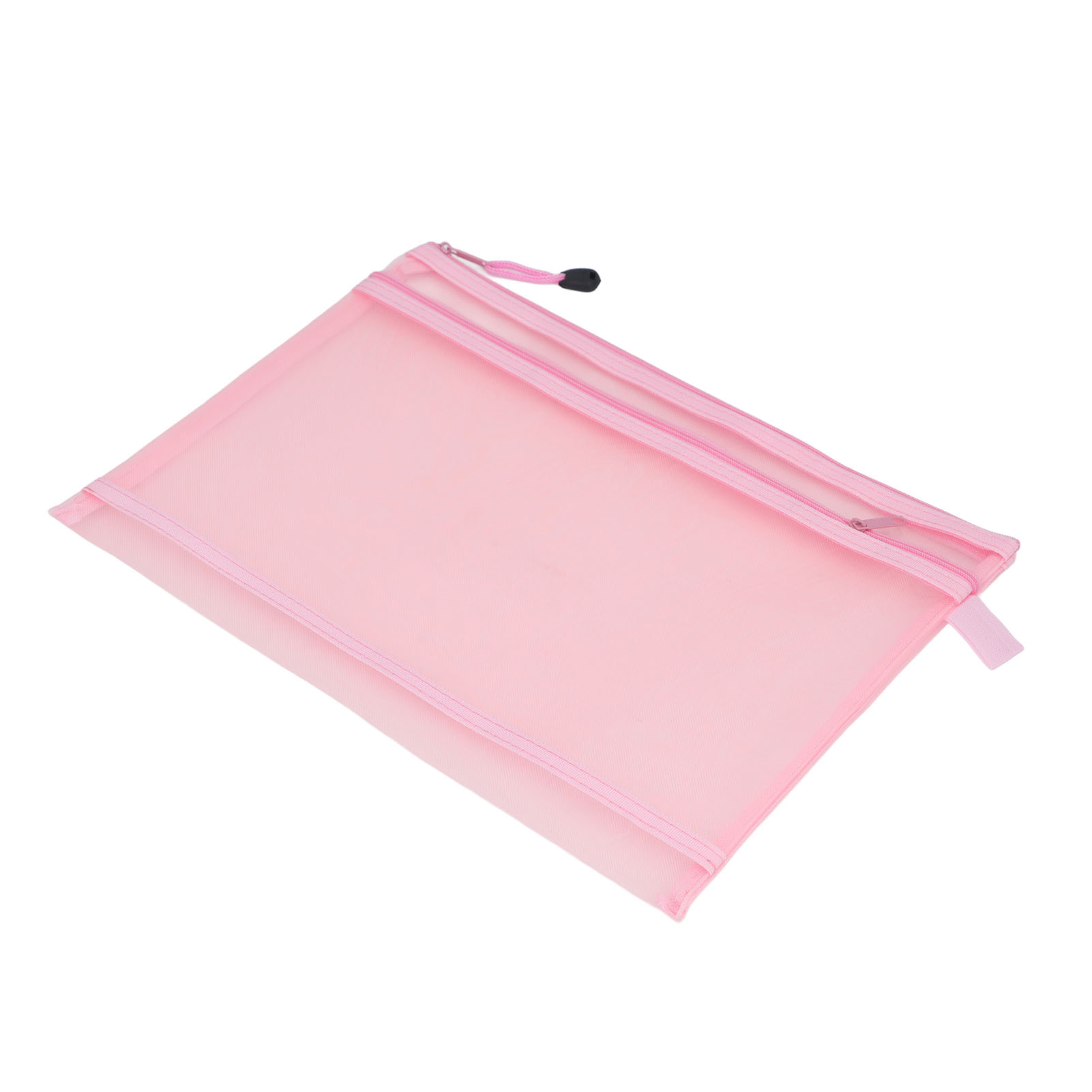 Sacs Pochette à Fermeture Éclair en Maille à Double Couche, Poignée Portable Robuste et Résistante aux Déchirures, Cadeau Idéal, Sac de Documents en Maille Nylon Format A4 pour Bureau, École, Maison