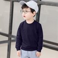 thumbnail image 1 of LSLJS Toddler Baby Boy Girl Fleece Pullover Sweatshirt Solid Color Crewneck Blouse Shirt Tops Warm Fall Winter Clothes, 1 of 4