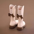 thumbnail image 4 of Boots for Girls Bow Knot Leather Long Barrel Princess Winter Fashion, 4 of 5
