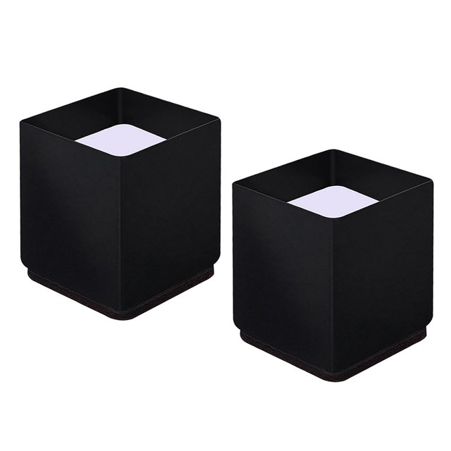 Furniture Bed Riser Chair Leg Lifts Couch Lifter Square 6x5cm Black