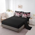 thumbnail image 3 of Erosebridal Ensembles de Literie Nœud Papillon pour Filles Taille Simple, Ensemble de Lit Imprimé Léopard Rose, Réversible 7 Pcs, 3 of 5