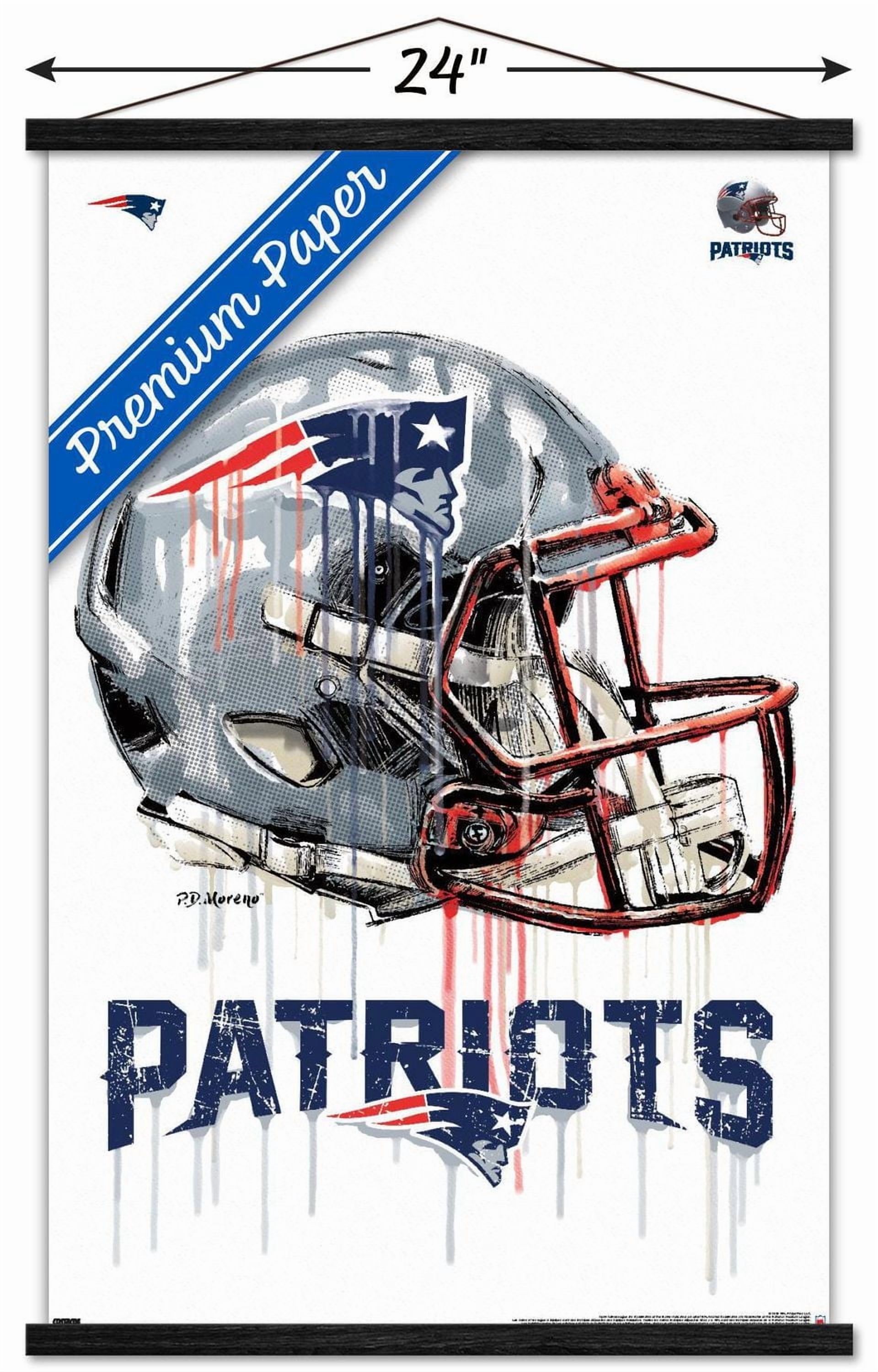 NFL New England Patriots - Drip Helmet 20 Wall Poster
