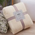 thumbnail image 1 of Anti-cat Scratch Solid Color Sofa Blanket Flannel Plush Blanket Gift Blanket, 1 of 1